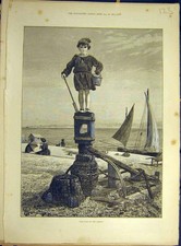 Old Antique Print 1891