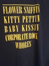 Nirvana  Smiley Face Logo Black Shirt Size Medium No Lable Vintage