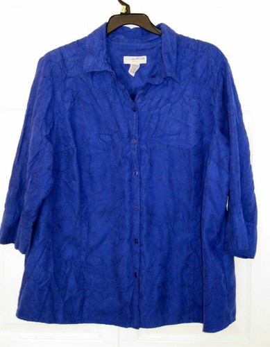 Embroidered moleskin blouse - embroidered,