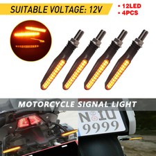 4PCS Motorcycle Motorbike Turn Signal Light Indicators Lamp Amber Mini LED UK
