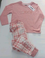 DKNY girls pink t shirt Plaid