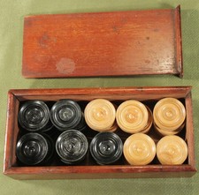 ANTIQUE c1900 BACKGAMMON SET