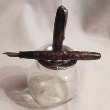 Gorgeous 1950's Conway Stewart 75 Rose Pearl Marble Fountain Pen 14ct No. 3 Nib