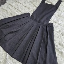 Girls 14-15-16 years age 15 grey School Uniform box pleat Pinafore Dress RRP£13