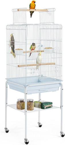 Open top parrot cage - open, 46.5