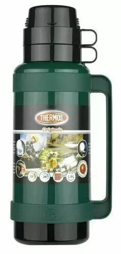 Thermos glass vacuum flask - glass, hot