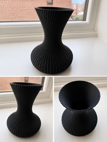 Spiral lattice vase - lattice,