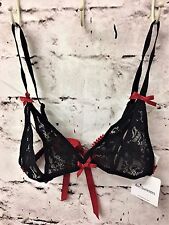 Ann Summers Flirty Saucy Hole Black / Red Bra Sexy Lingerie Valentine's Day