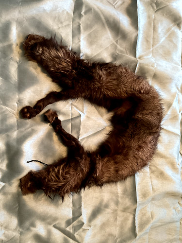 Vintage dark brown fur - dark,