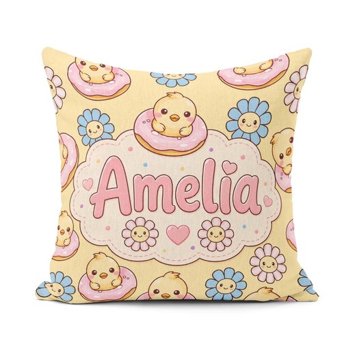 Cushion throw pillow - throw, kawaii