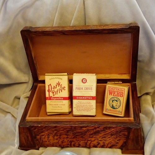 Wooden cigarette box - cigarette,