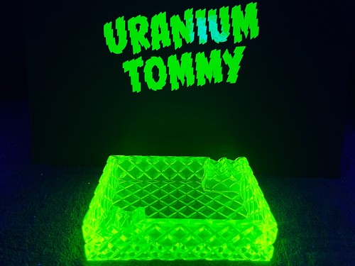Uranium vaseline glass faceted - uranium,