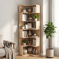 6-Tier Bookcase Corner Book
