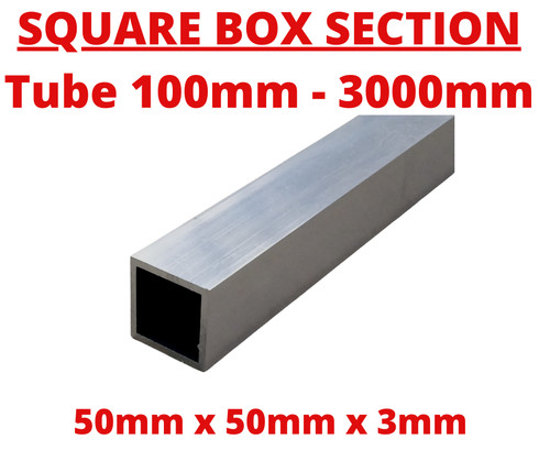 Aluminium square box section - box,