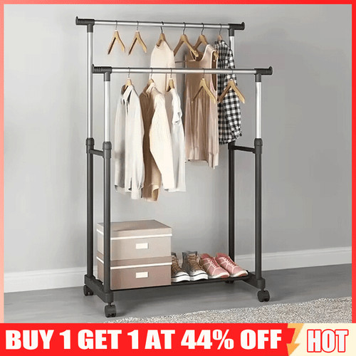 Heavy duty metal double rail - double,