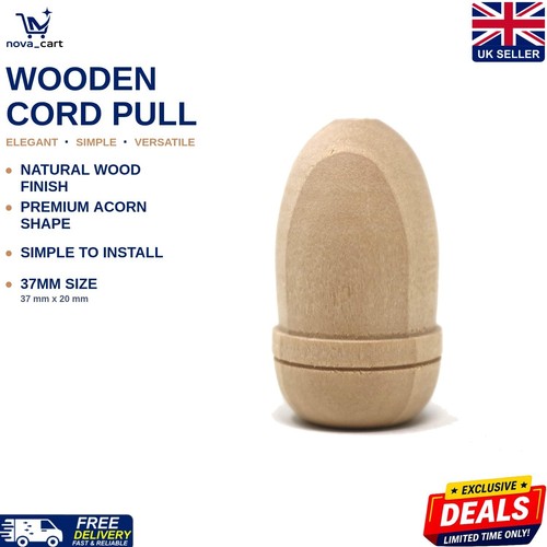 Wooden cord pull for - wooden, curtains