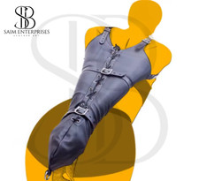 Handmade Real Leather Over Shoulder Arm Binder Body Harness Bondage Restraints