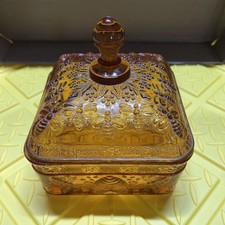 Amber Tiara Indiana Glass