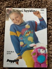 Richard Poppleton 0285 Popples Sweater Knitting Pattern Booklet