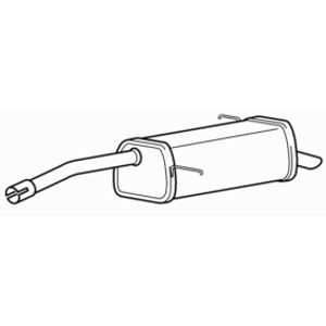Quality rear exhaust silencer - rear,
