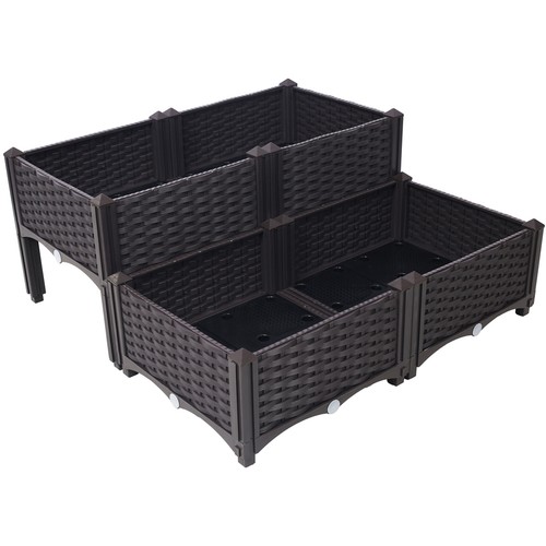 Piece raised garden bed with - raised,