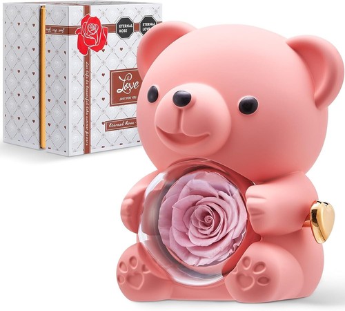 Romantic teddy pink bear - romantic, with
