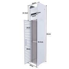 White Tall Bathroom Storage
