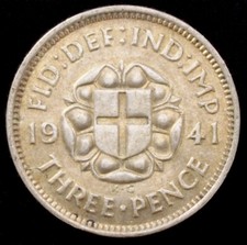GB 0.500 Silver Threepence