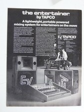 vintage magazine advert 1982 EV TAPCO mixer