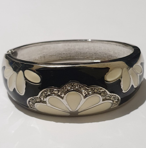Chunky silver tone crystal - chunky,