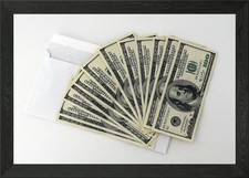 bank notes Framed Wall Art