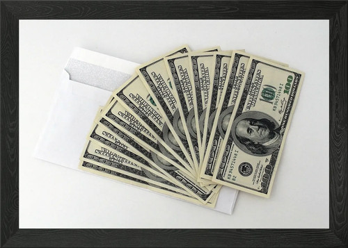 Bank notes framed - bank, art