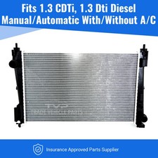 Fits Vauxhall Corsa 2006-2011 Radiator 1.3 Cdti 1.3 Dti Man/Auto W//W/out A/C