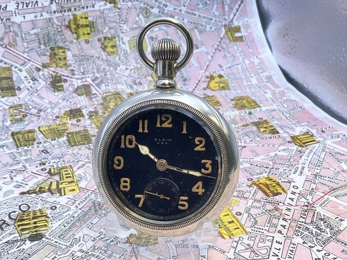 Elgin military pocket - pocket, watch