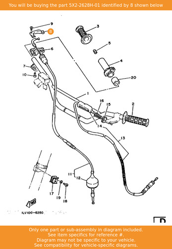 Yamaha cap wire 5x2 - yamaha, 5x2-2628h-01