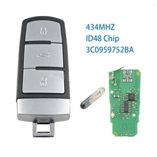 3 Button Car Key Fob 3C0959752BA For VW Passat CC B6 B7 Magotan 434Mhz ID48 Chip