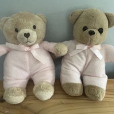 2 x Pink Teddy Bear Freemasons TLC Appeal Heart Nose PMS Soft Toy Bundle 