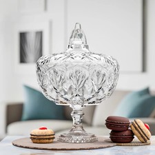 Glass Candy Bowl Crystal Cut