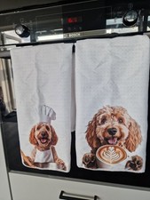 Cockapoo Tea Towel Poodle Kitchen Dish Towel/Drying coffee Gift