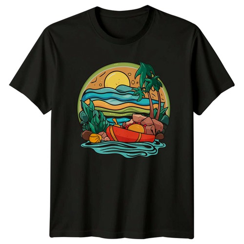 Tropical sunset palm tree - tropical,
