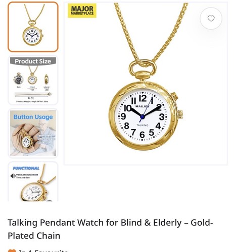 Talking pendent watch - pendent,