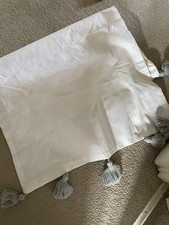 Brand New George at Asda Double Duvet Set, White With Grey Tassels