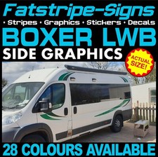 to fit PEUGEOT BOXER LWB L3 GRAPHICS STICKERS STRIPES DECALS CAMPER MOTORHOME