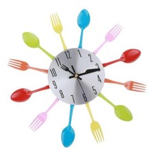Multicolor Cutlery Wall Clock