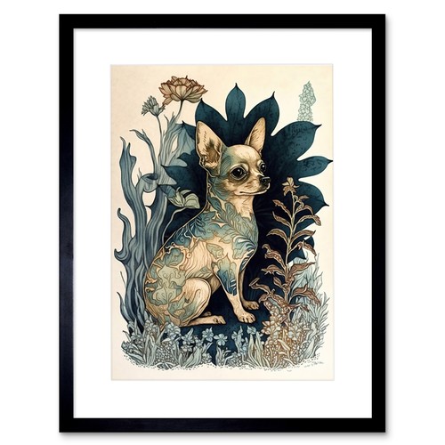 Chihuahua dog flower pattern - chihuahua,