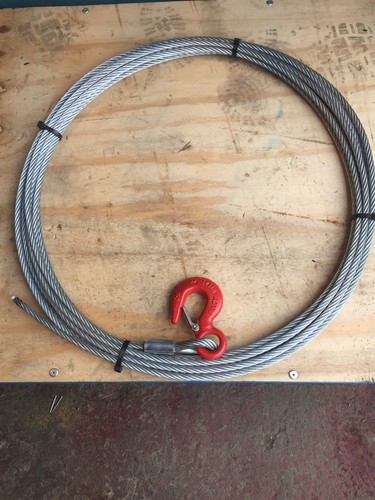 Winch wire rope and - wire, hook