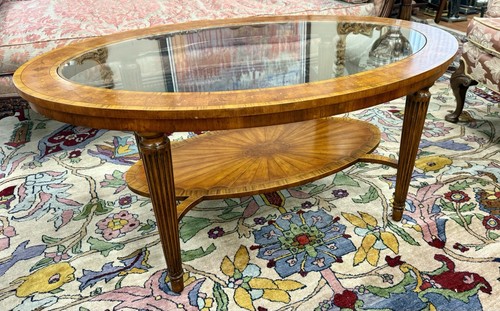 Maitland smith marquetry - marquetry, oval