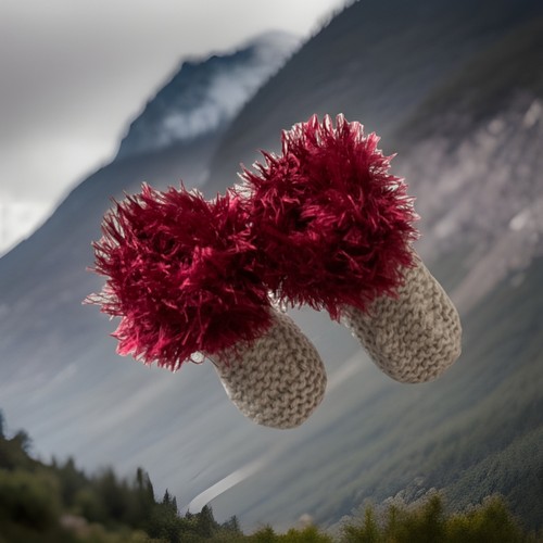 Hand knitted with love - hand,