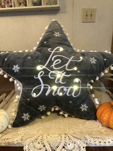 Holiday star pillow let - holiday, “let