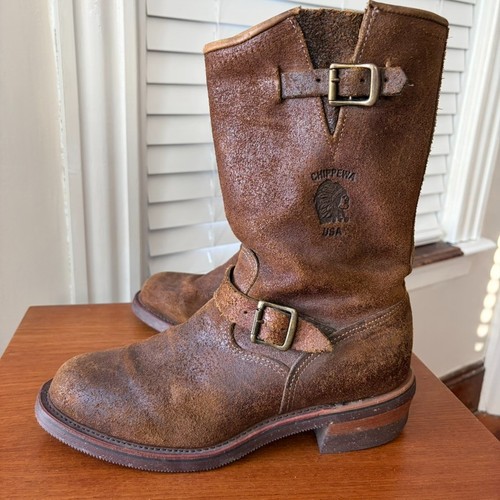 Chippewa 10d brown roughout - chippewa,